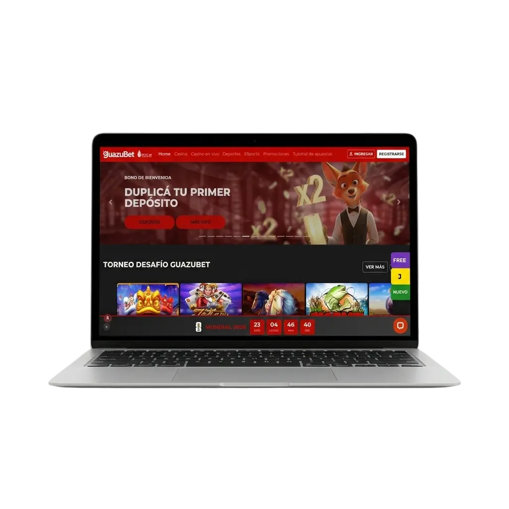 GuazuBet Argentina: apuestas deportivas y casino online con bono de bienvenida de ARS 20.000 para nuevos usuarios.