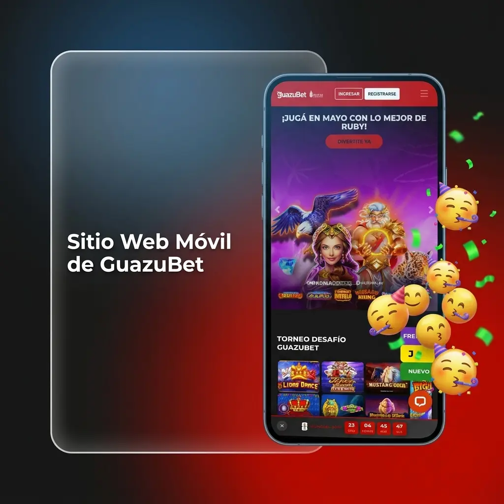 Sitio móvil de GuazuBet accesible desde navegador con deportes, casino y pagos en smartphone o tablet